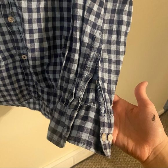 Linea Rosso Signature Blue Checkered Long Sleeve Button Down‎ Men’s Large - Picture 3 of 5